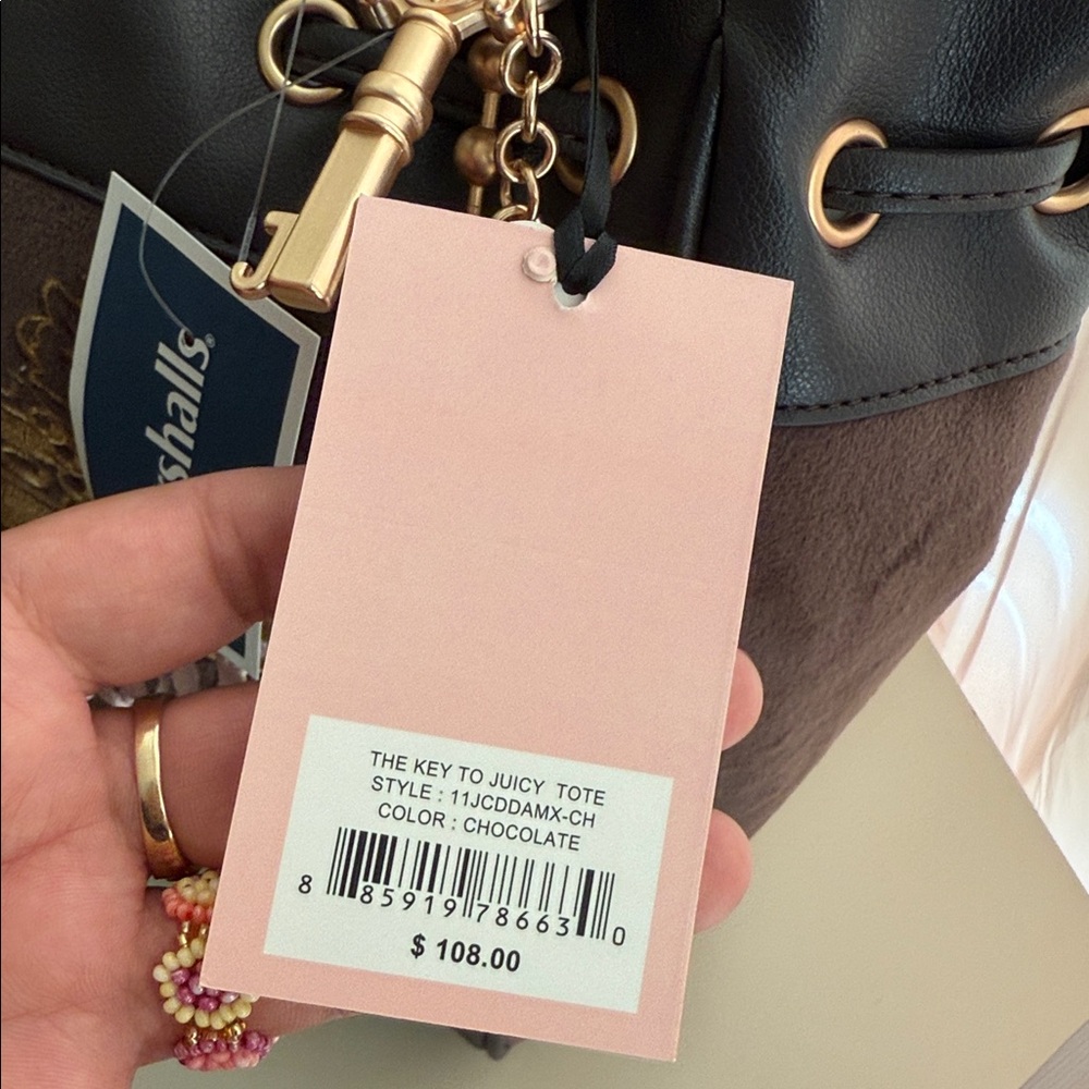 SOLD Juicy Couture The Key to Juicy Tote Brown - Picture 2 of 7